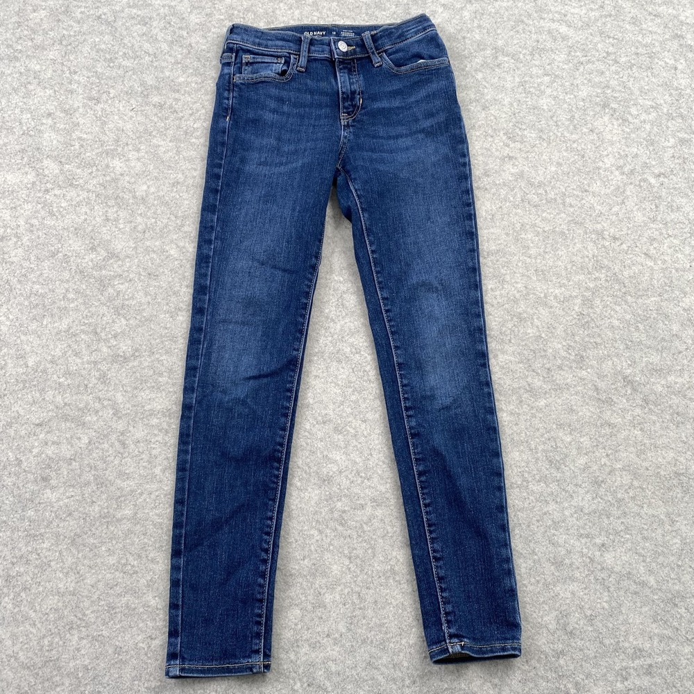 Old Navy High Rise Rockstar Jegging Jeans Teens 12 (23x24) Blue Med Wash
